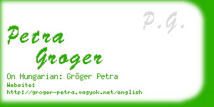 petra groger business card